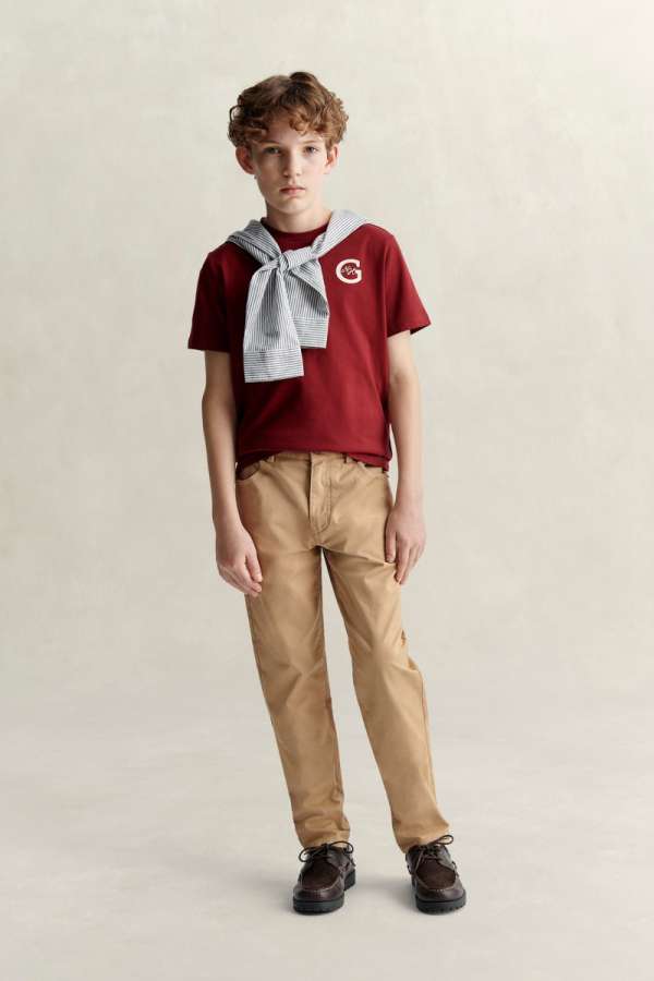 NADRÁG GANT FIVE POCKET TROUSER DARK KHAKI