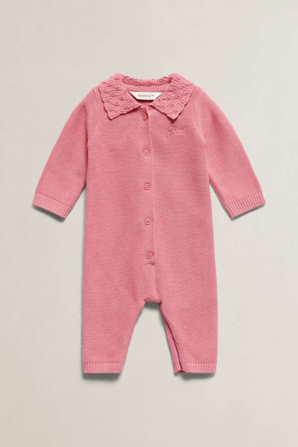 PIZSAMA GANT CROCHET COLLAR ROMPER WILD PINK
