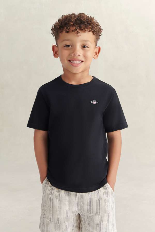 PÓLÓ GANT SHIELD SS T-SHIRT BLACK