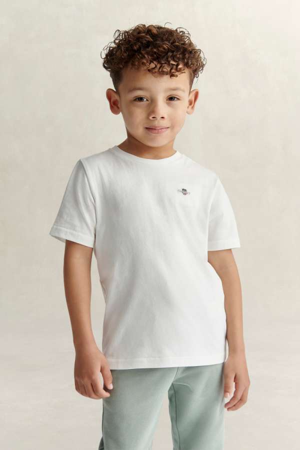 PÓLÓ GANT SHIELD SS T-SHIRT WHITE
