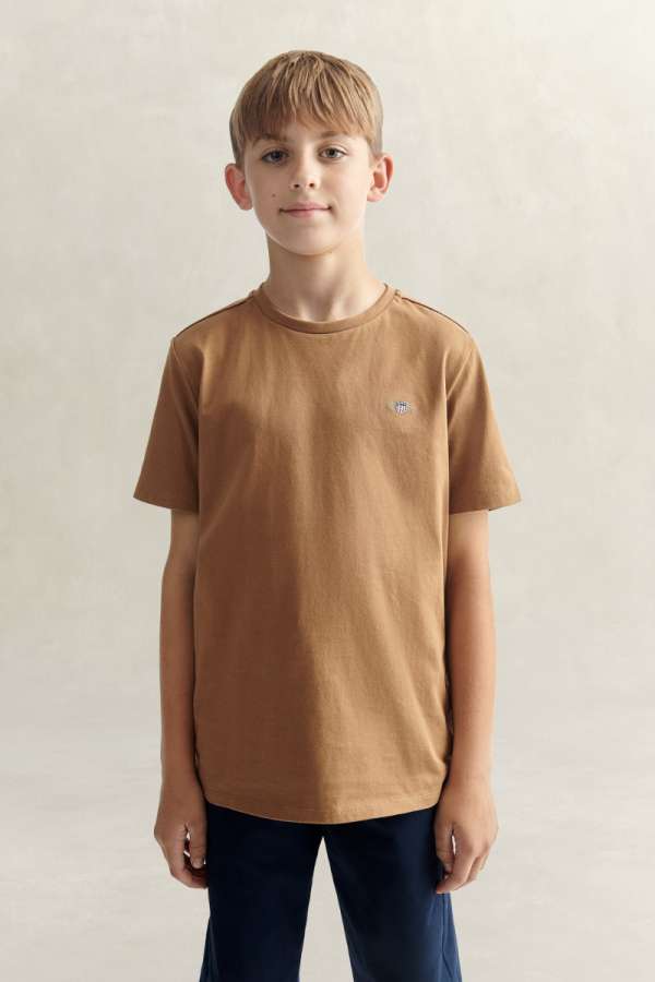 PÓLÓ GANT SHIELD SS T-SHIRT ROASTED WALNUT