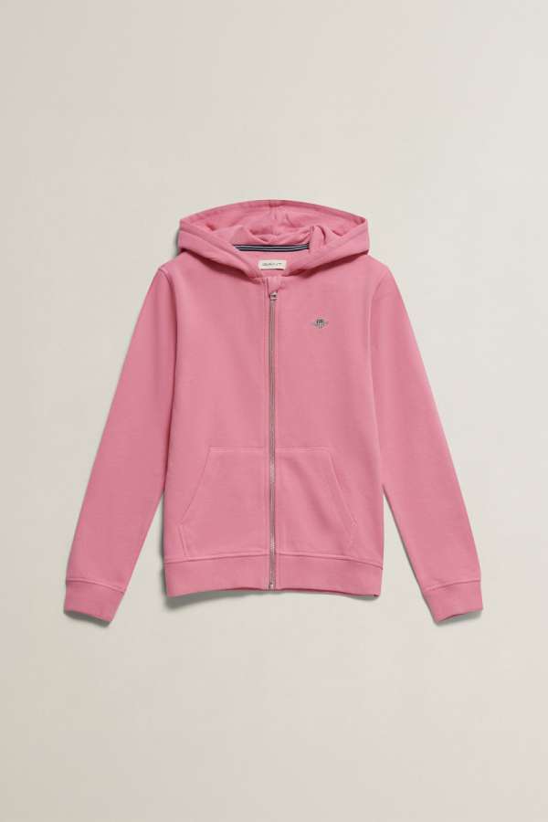 MELEGÍTŐFELSŐ GANT SHIELD FULL ZIP HOODIE WILD PINK