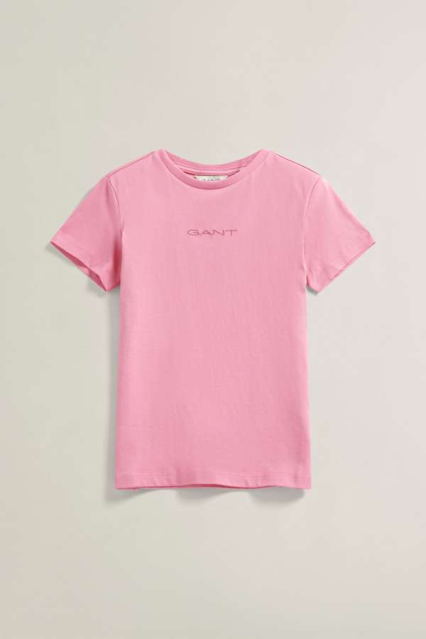 PÓLÓ GANT SS CHEST LOGO T-SHIRT WILD PINK