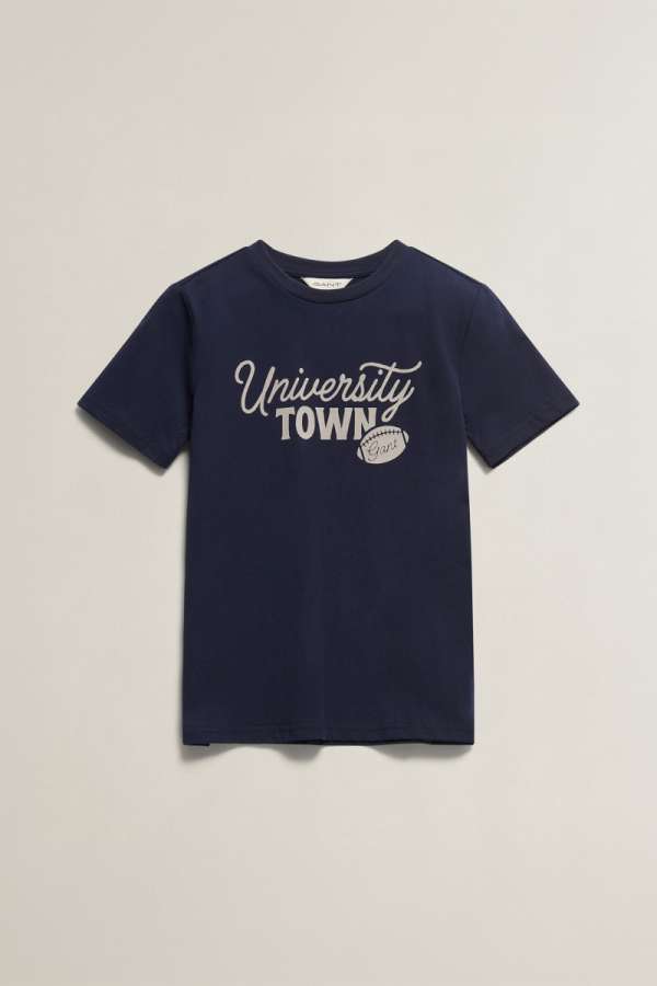 PÓLÓ GANT UNIVERSITY TOWN SS T-SHIRT EVENING BLUE