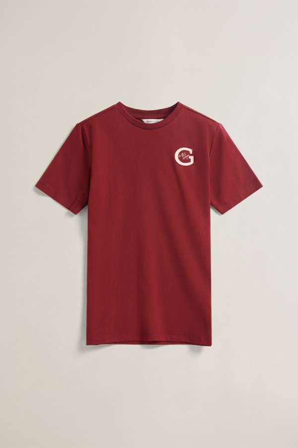 PÓLÓ GANT NEW HAVEN T-SHIRT PLUMPED RED