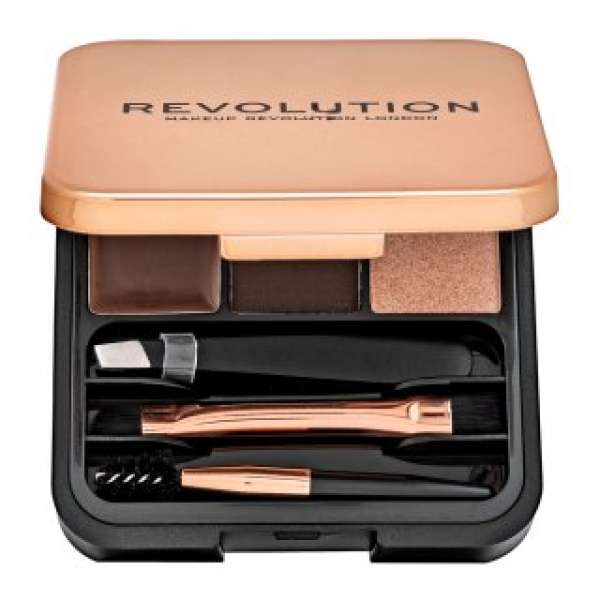 Makeup Revolution Brow Sculpt Kit - Dark paletta a szemöldök sminkeléséhez