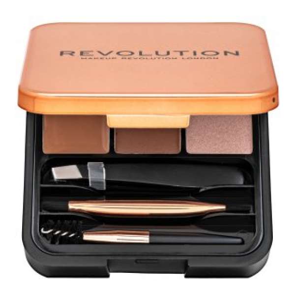 Makeup Revolution Brow Sculpt Kit - Brown paletta a szemöldök sminkeléséhez