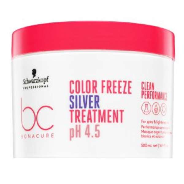 Schwarzkopf Professional BC Bonacure Color Freeze Silver Treatment pH 4.5 Clean Performance maszk a sárga tónusok semlegesítésére 500 ml