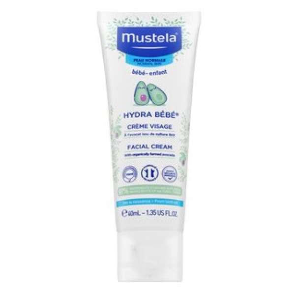 Mustela Hydra Bébé Facial Cream arc krém gyerekeknek 40 ml