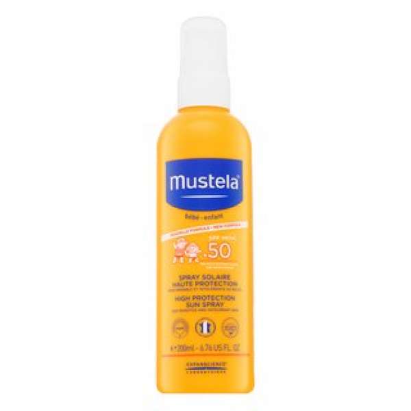 Mustela Bébé High Protection Sun Spray SPF50 napozó spray gyerekeknek 200 ml