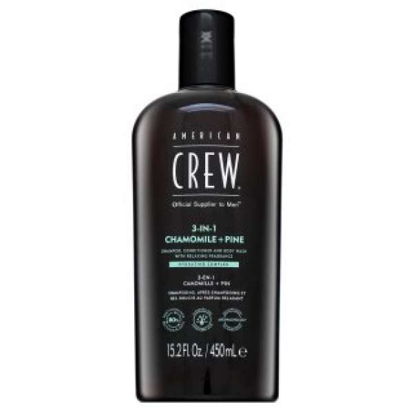 American Crew 3-in-1 Chamolie + Pine sampon, kondicionáló és tusfürdő 450 ml