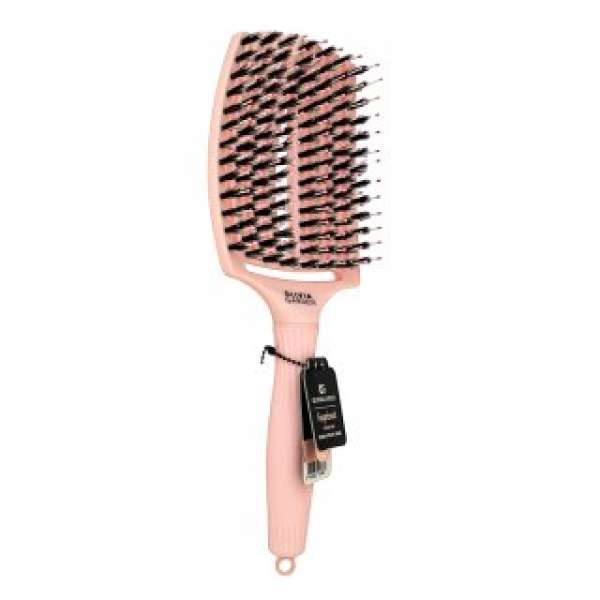 Olivia Garden Fingerbrush Combo Large Pastel Pink hajkefe nejlon- és vaddisznósörtékkel