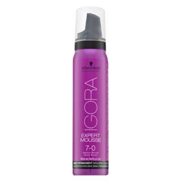 Schwarzkopf Professional Igora Expert Mousse Semi-Permanent Mousse Color féltartós hajszínező hab 7-0 100 ml