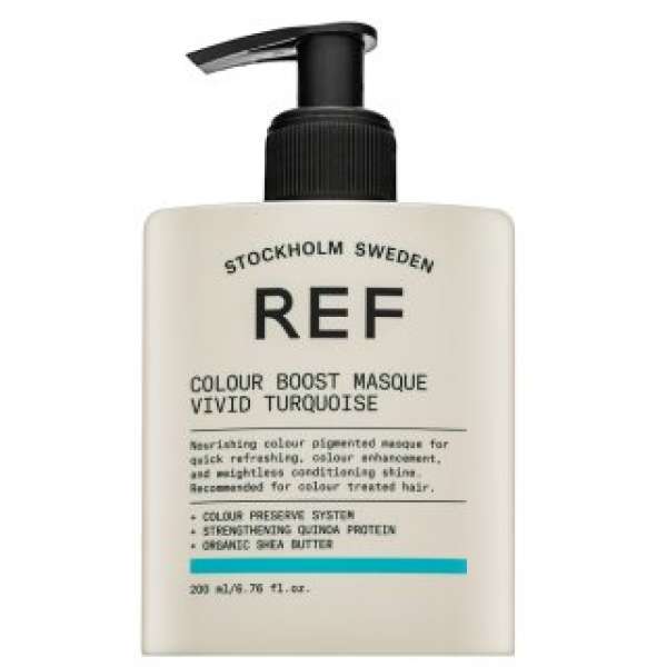 REF Colour Boost Masque tápláló maszk színes pigmentekkel hajszín élénkítésére Vivid Turquoise 200 ml