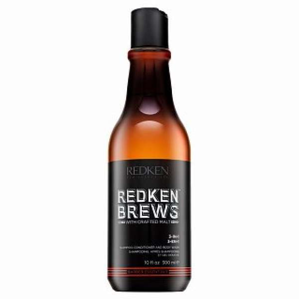 Redken Brews 3-in1 Shampoo sampon, kondicionáló és tusfürdő minden hajtípusra 300 ml