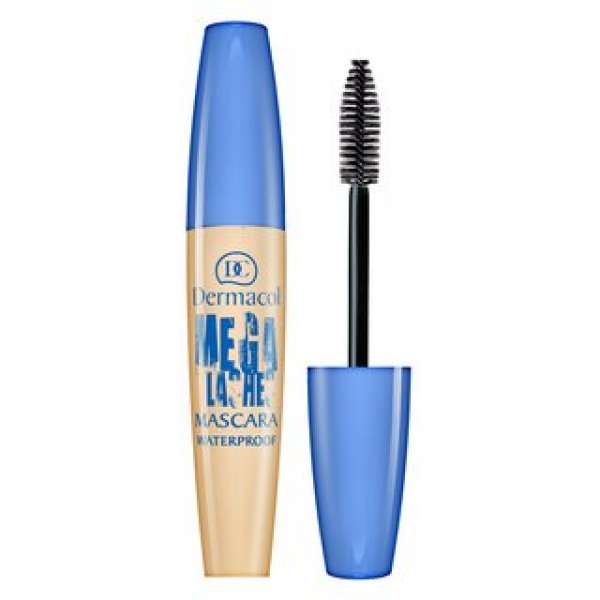 Dermacol Mega Lashes Mascara Waterproof vízálló szempillaspirál szempilla meghosszabbítására és volumenre Black 12,5 ml