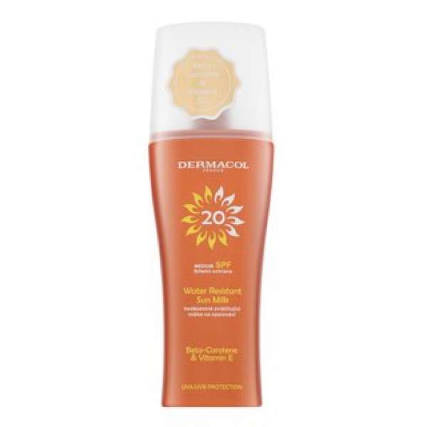 Dermacol Sun Water Resistant Sun Milk SPF20 Spray barnító krém spray-ben 200 ml