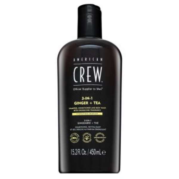 American Crew 3-in-1 Ginger + Tea sampon, kondicionáló és tusfürdő 450 ml