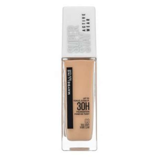 Maybelline Super Stay Active Wear 30H Foundation hosszan tartó make-up az arcbőr hiányosságai ellen 03 True Ivory 30 ml