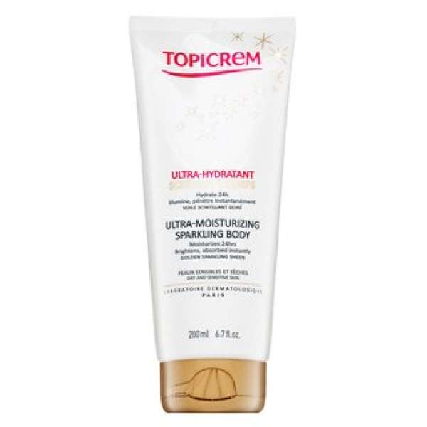 Topicrem Ultra-Moisturizing Sparkling Body hidratáló testápoló csillámporral 200 ml