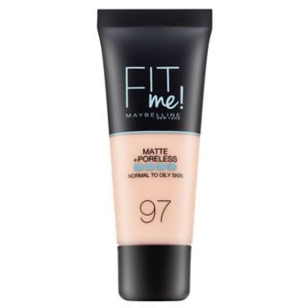 Maybelline Fit Me! Foundation Matte + Poreless folyékony make-up matt hatású 097 Natural Porcelain 30 ml