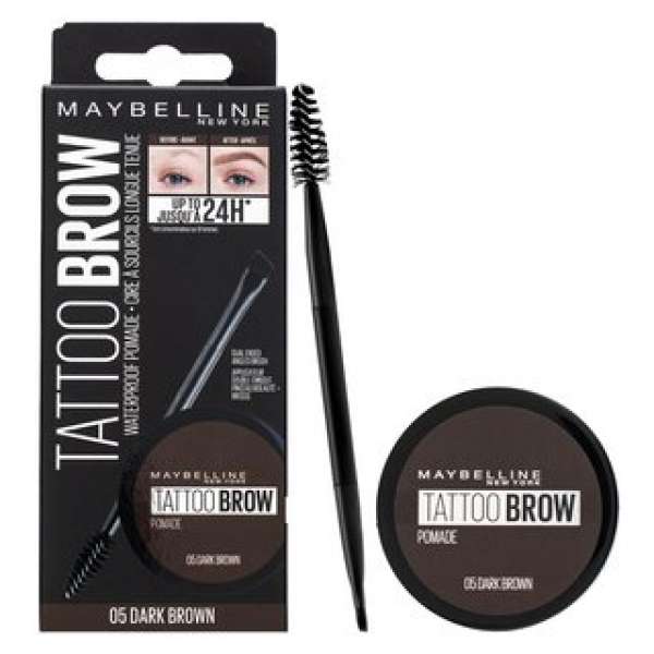 Maybelline Tattoo Brow Pomade szemöldökzselé 2az 1-ben 05 Dark Brown