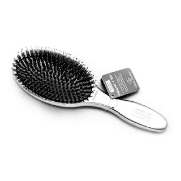 Olivia Garden Ceramic+Ion Supreme Combo Silver hajkefe nejlon- és vaddisznósörtékkel