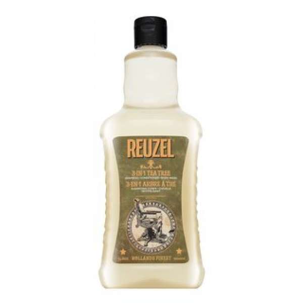 Reuzel 3-in-1 Tea Tree Shampoo sampon, kondicionáló és tusfürdő 1000 ml