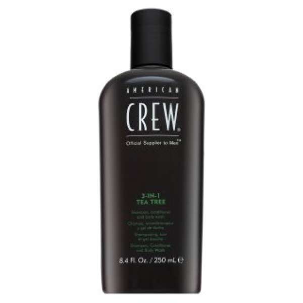 American Crew 3-in-1 Tea Tree sampon, kondicionáló és tusfürdő mindennapi használatra 250 ml