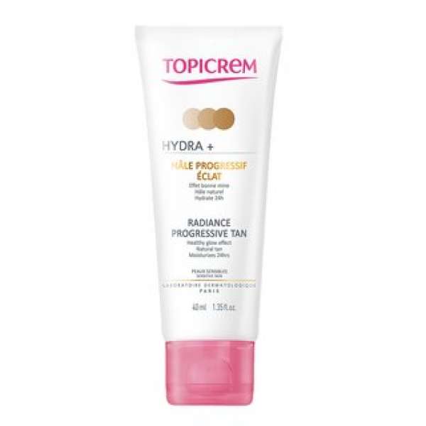 Topicrem HYDRA+ Radiance Progressive Tan arc krém az egységes és világosabb arcbőrre 40 ml