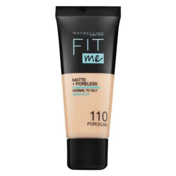 Maybelline Fit Me! Foundation Matte + Poreless folyékony make-up matt hatású 110 Porcelain 30 ml