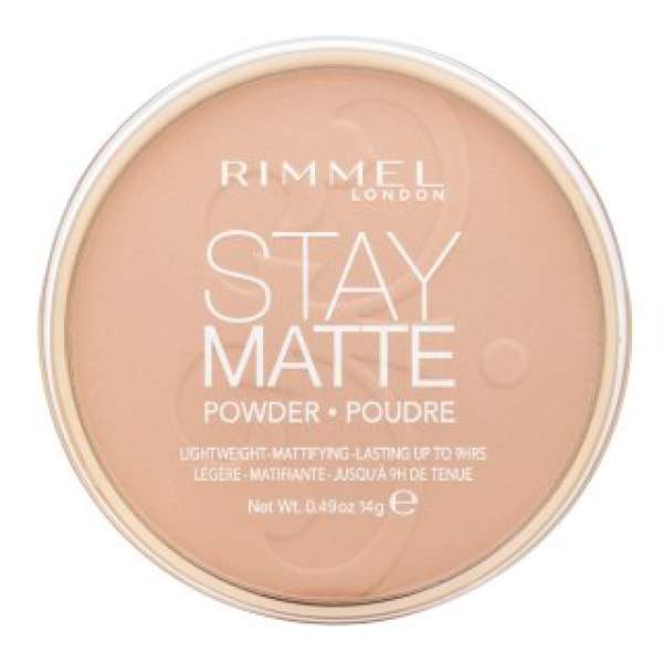 Rimmel London Stay Matte Long Lasting Pressed Powder púder matt hatású 004 Sandstorm 14 g
