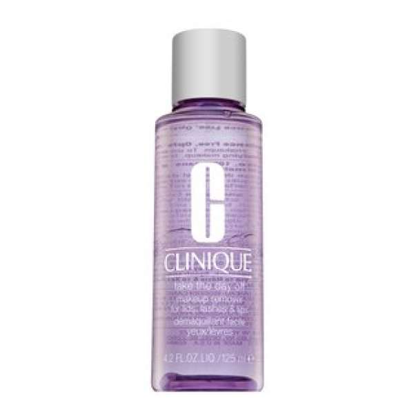 Clinique Take The Day Off Makeup Remover For Lids Lashes & Lips kétfázisú sminklemosó a tartós és vízálló smink eltávolításához 125 ml