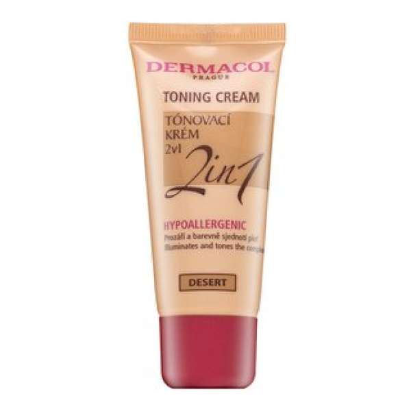 Dermacol Toning Cream 2in1 tonizáló és hidratáló emulziók tónusegyesítő Desert 30 ml