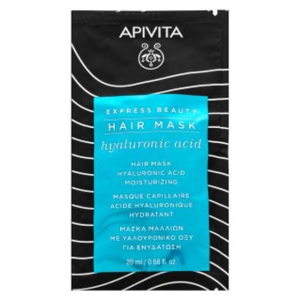 Apivita Express Beauty Hair Mask Hyaluronic Acid tápláló hajmaszk hialuronsavval 20 ml