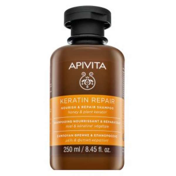 Apivita Keratin Repair Nourish & Repair Shampoo tápláló sampon nagyon száraz és sérült hajra 250 ml