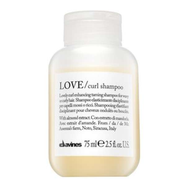 Davines Essential Haircare Love Curl Shampoo tápláló sampon hullámos és göndör hajra 75 ml