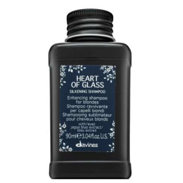 Davines Heart Of Glass Silkening Shampoo erősítő sampon festett, vegyileg kezelt és szőkített hajra 90 ml