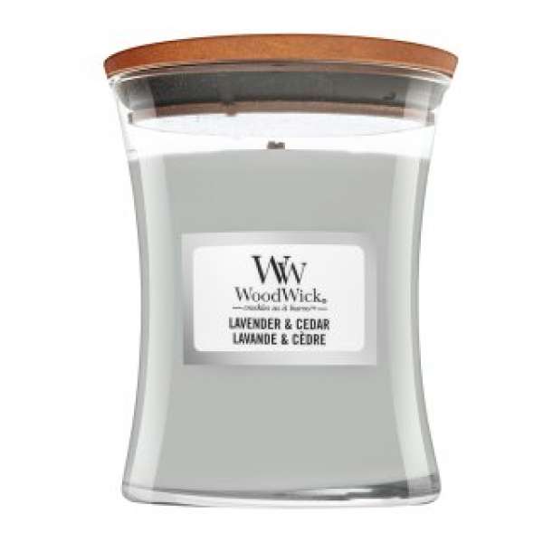 Woodwick Lavender & Cedar illatos gyertya 275 g