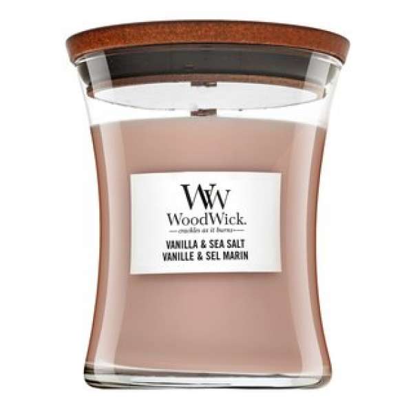 Woodwick Vanilla & Sea Salt illatos gyertya 275 g