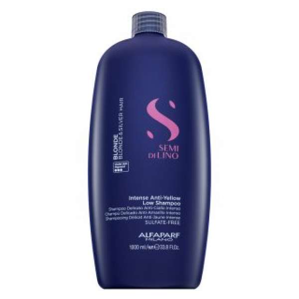 Alfaparf Milano Semi Di Lino Blonde Intense Anti-Yellow Low Shampoo neutralizáló sampon szőke hajra 1000 ml