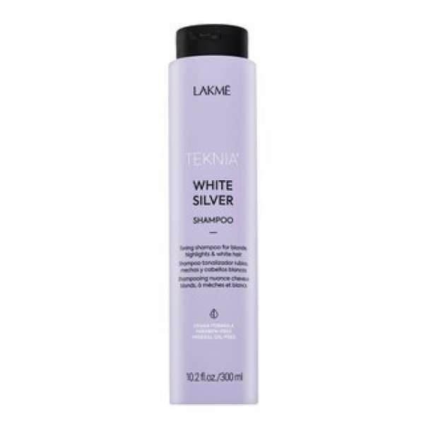 Lakmé Teknia White Silver Shampoo neutralizáló sampon platinaszőke és ősz hajra 300 ml