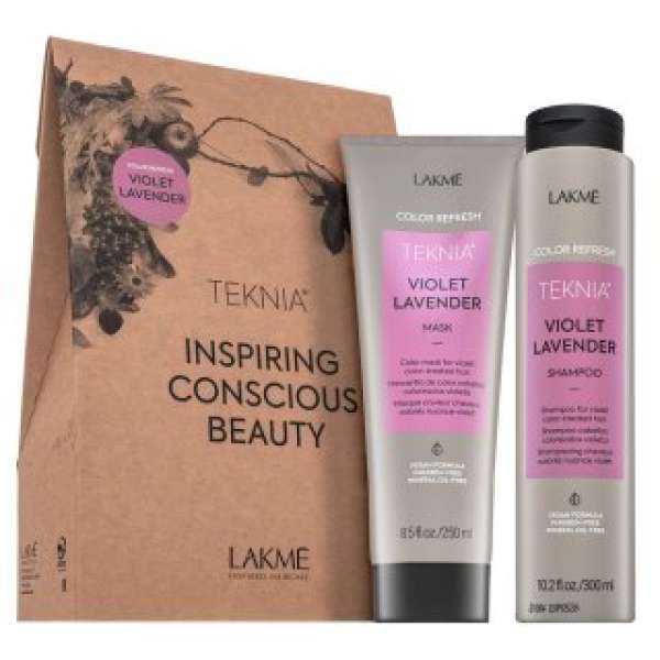 Lakmé Teknia Color Refresh Violet Lavender Pack sampon + maszk lila árnyalatú hajra 300 ml + 250 ml