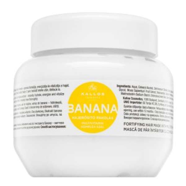 Kallos Banana Fortifying Hair Mask erősítő maszk gyenge hajra 275 ml