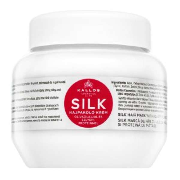 Kallos Silk Hair Mask hajsimító maszk durva és rakoncátlan hajra 275 ml