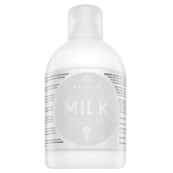 Kallos Milk Shampoo erősítő sampon száraz és sérült hajra 1000 ml