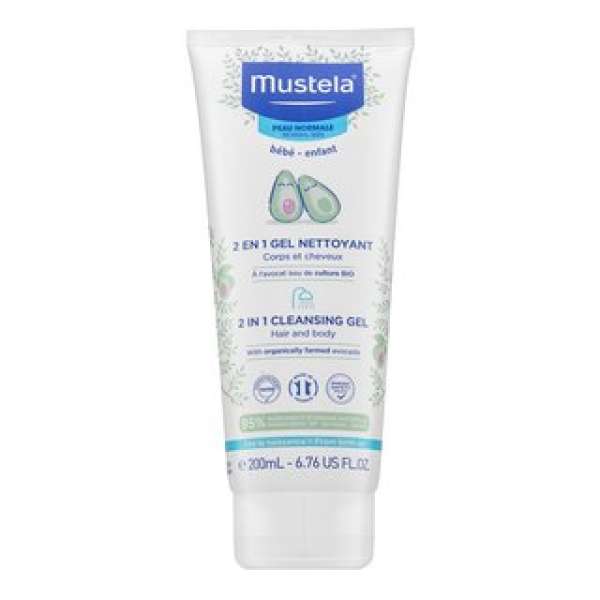 Mustela Bébé 2-In-1 Hair & Body Shampoo sampon és tusfürdő 2in1 gyerekeknek 200 ml