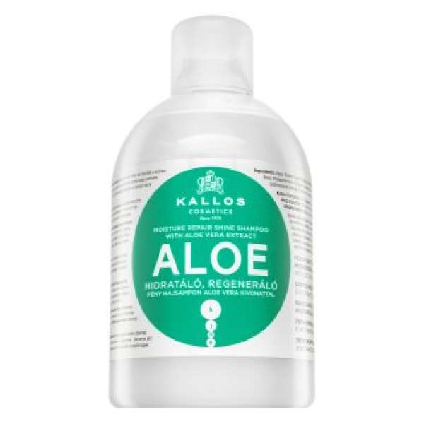 Kallos Aloe Moisture Repair Shine Shampoo tápláló sampon puha és fényes hajért 1000 ml