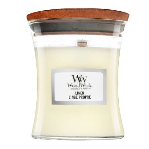 Woodwick Linen illatos gyertya 85 g