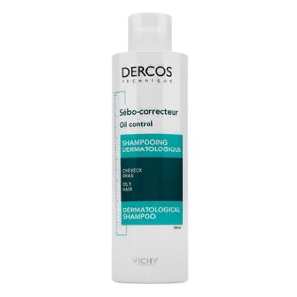 Vichy Dercos Oil Control Advanced Action Shampoo tisztító sampon zsíros fejbőrre 200 ml